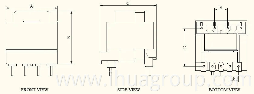 Hot Sale Electronic Low Frequency Flyback Transformer Ei28 Dry Type Transformer for Audio and Video Equipments